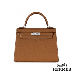 Hermès Kelly II Sellier 28cm Gold Veau Epsom PHW Hermès Kelly II Sellier 28cm Gold Veau Epsom PHW
